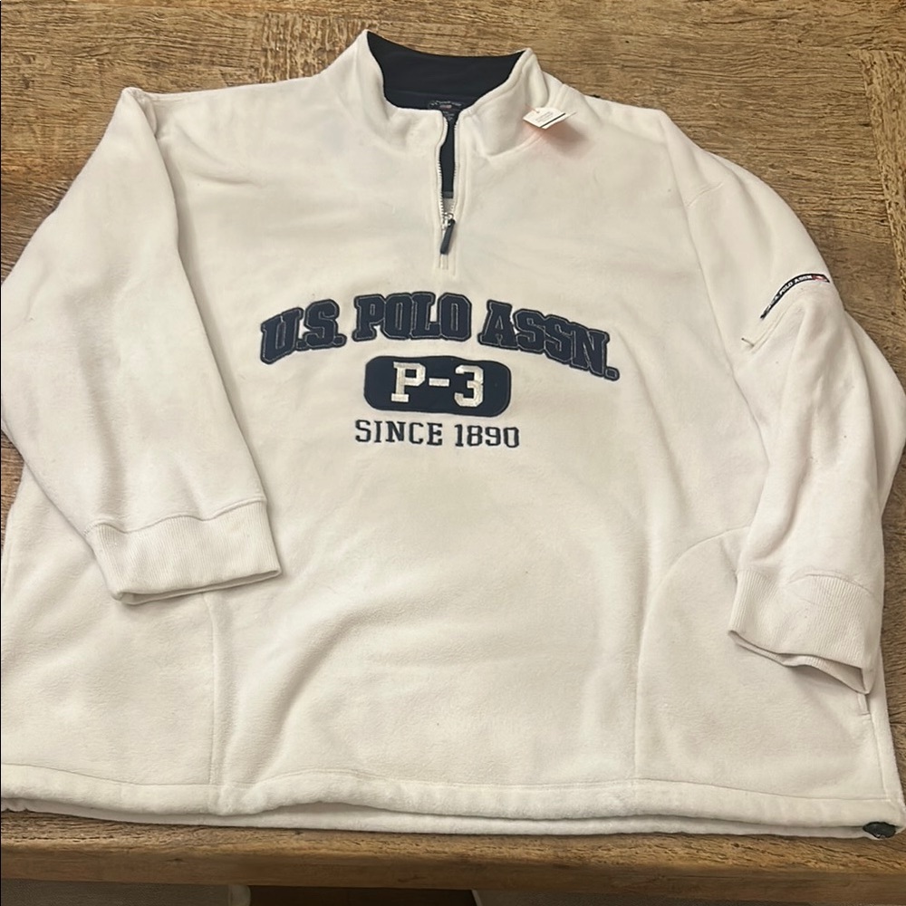 U.S. Polo Assn. White Men's Sweater